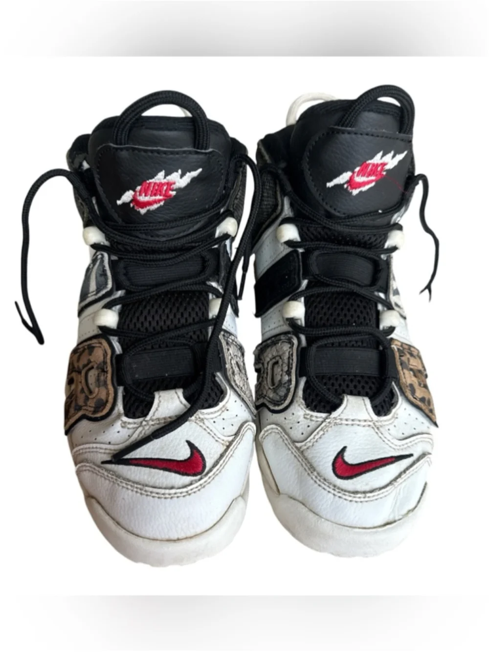 Nike Air More Uptempo GS Tunnel Walk Animal Print Sneakers Youth 6Y DZ4843-100